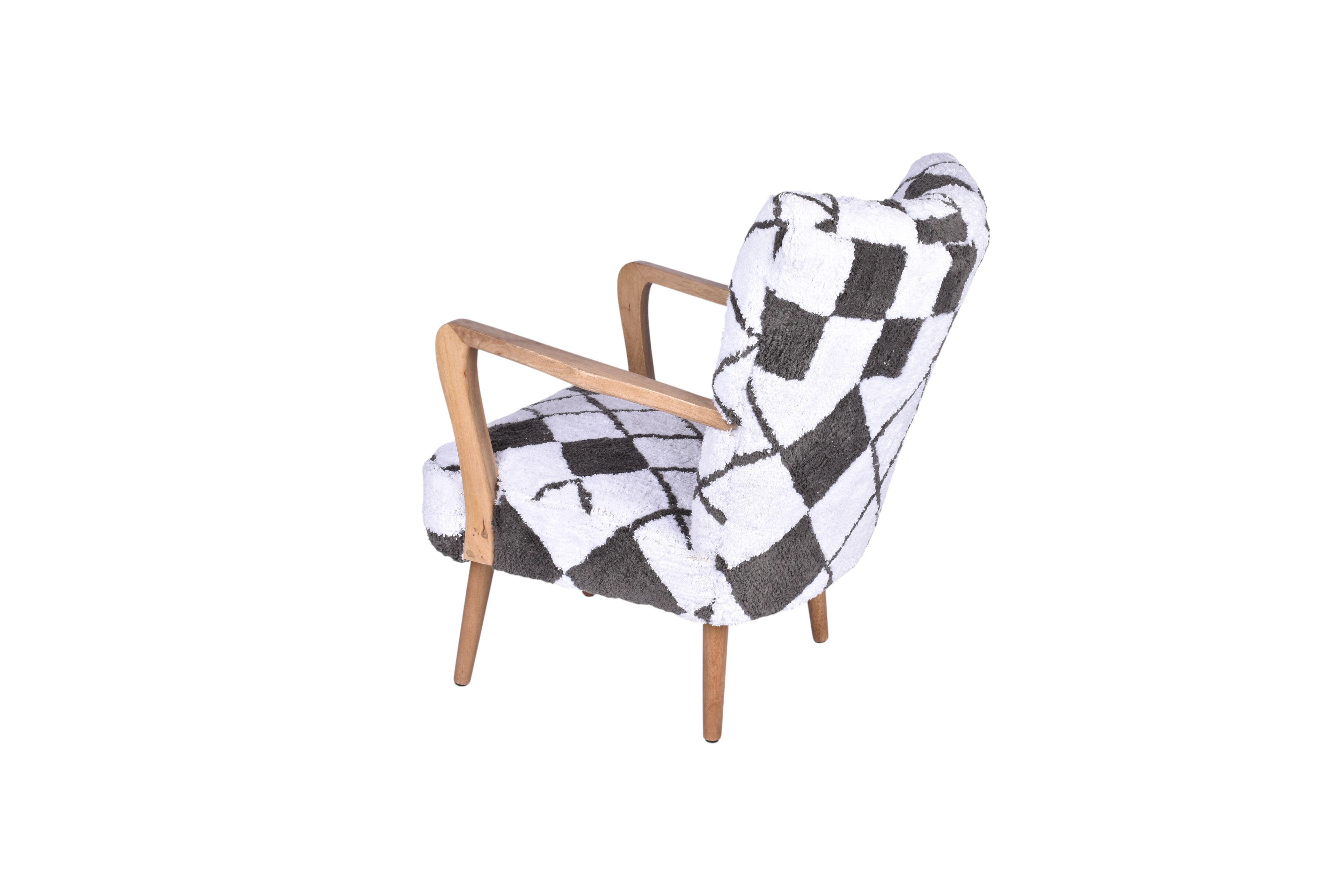 Monochrome Diamond Accent Chair