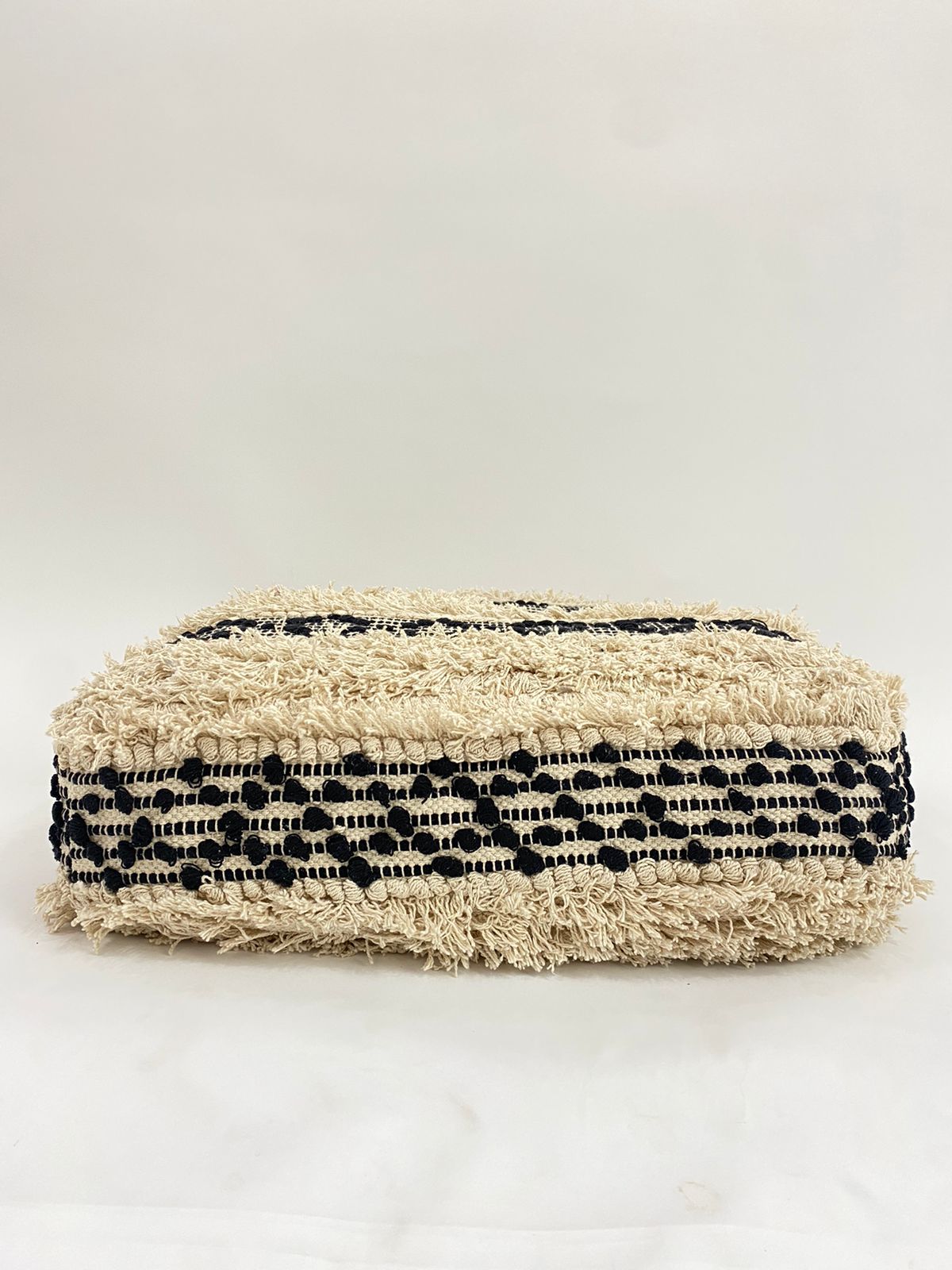 Monochrome Loom Pouf