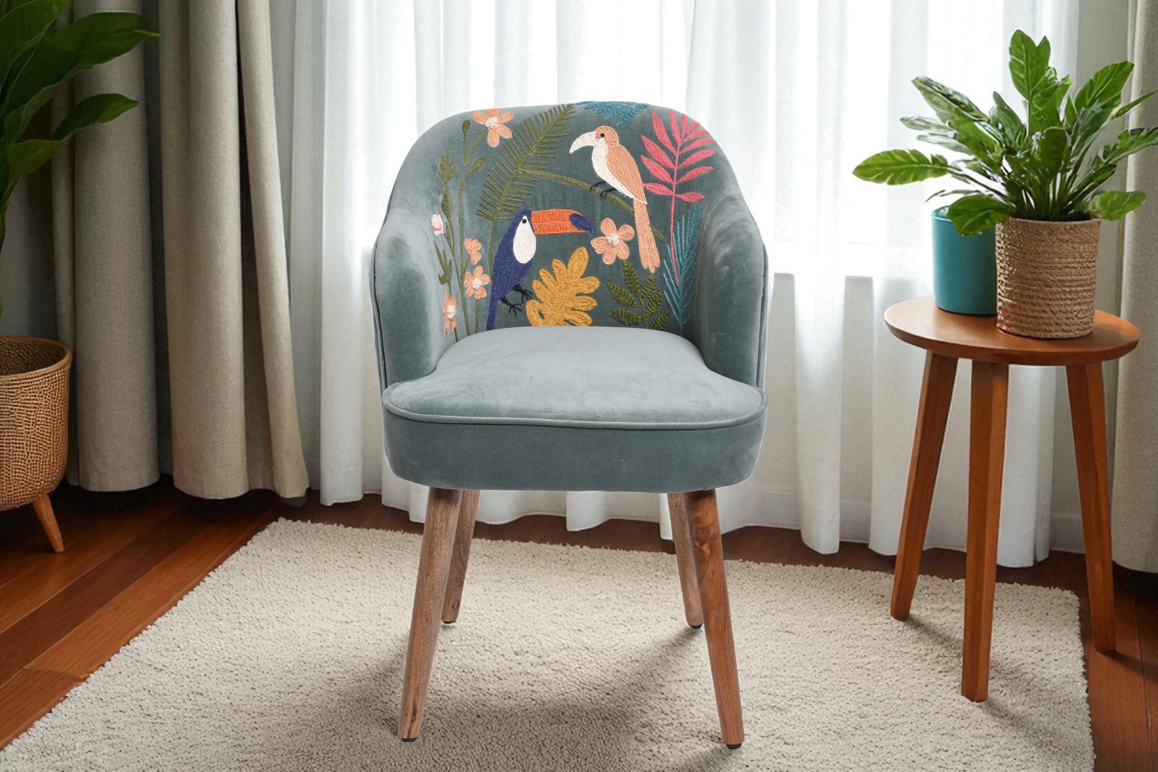 Tropical Birdsong Accent Chair