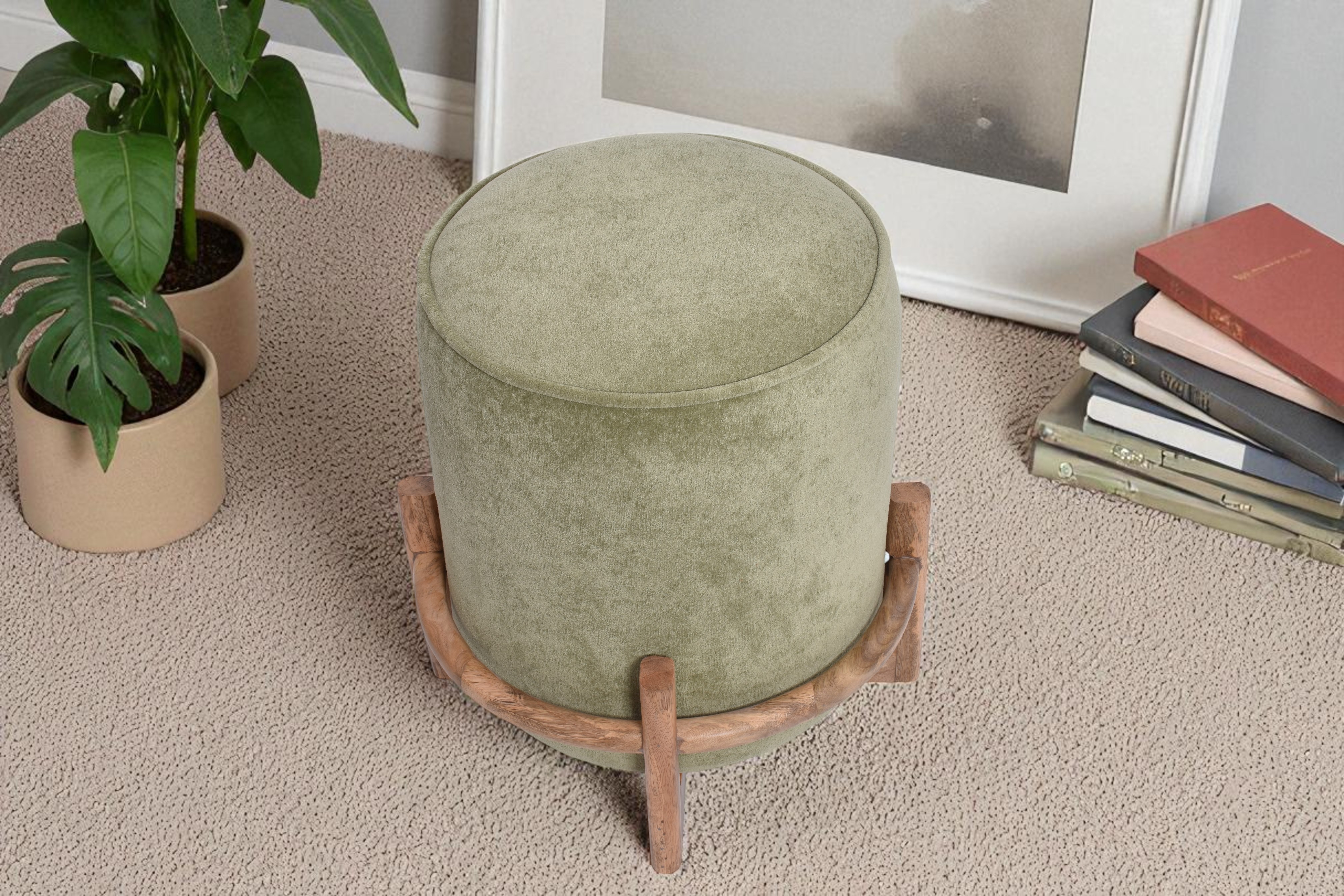 Olive Arc Stool