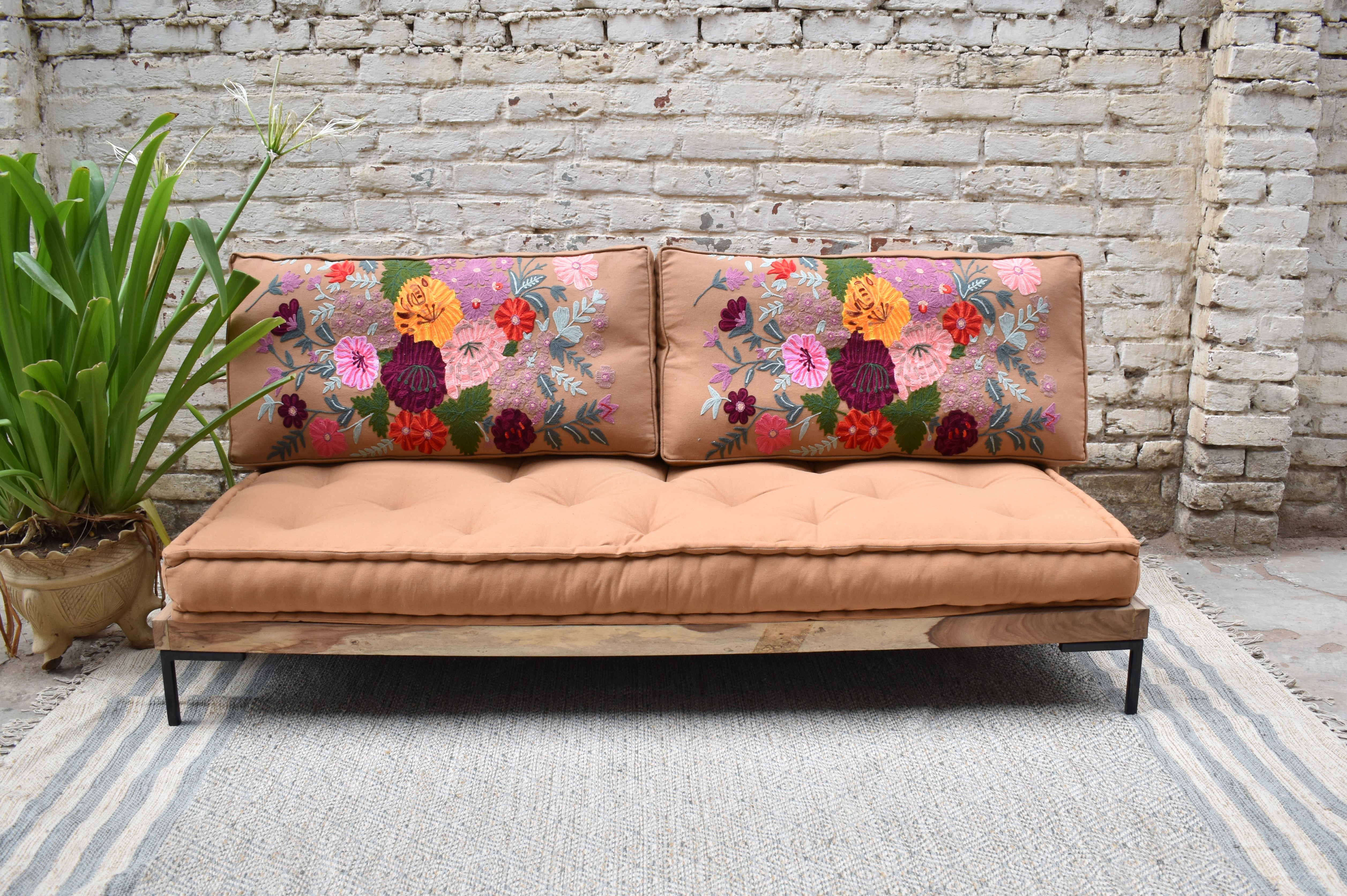Embroidered Blossom Sofa