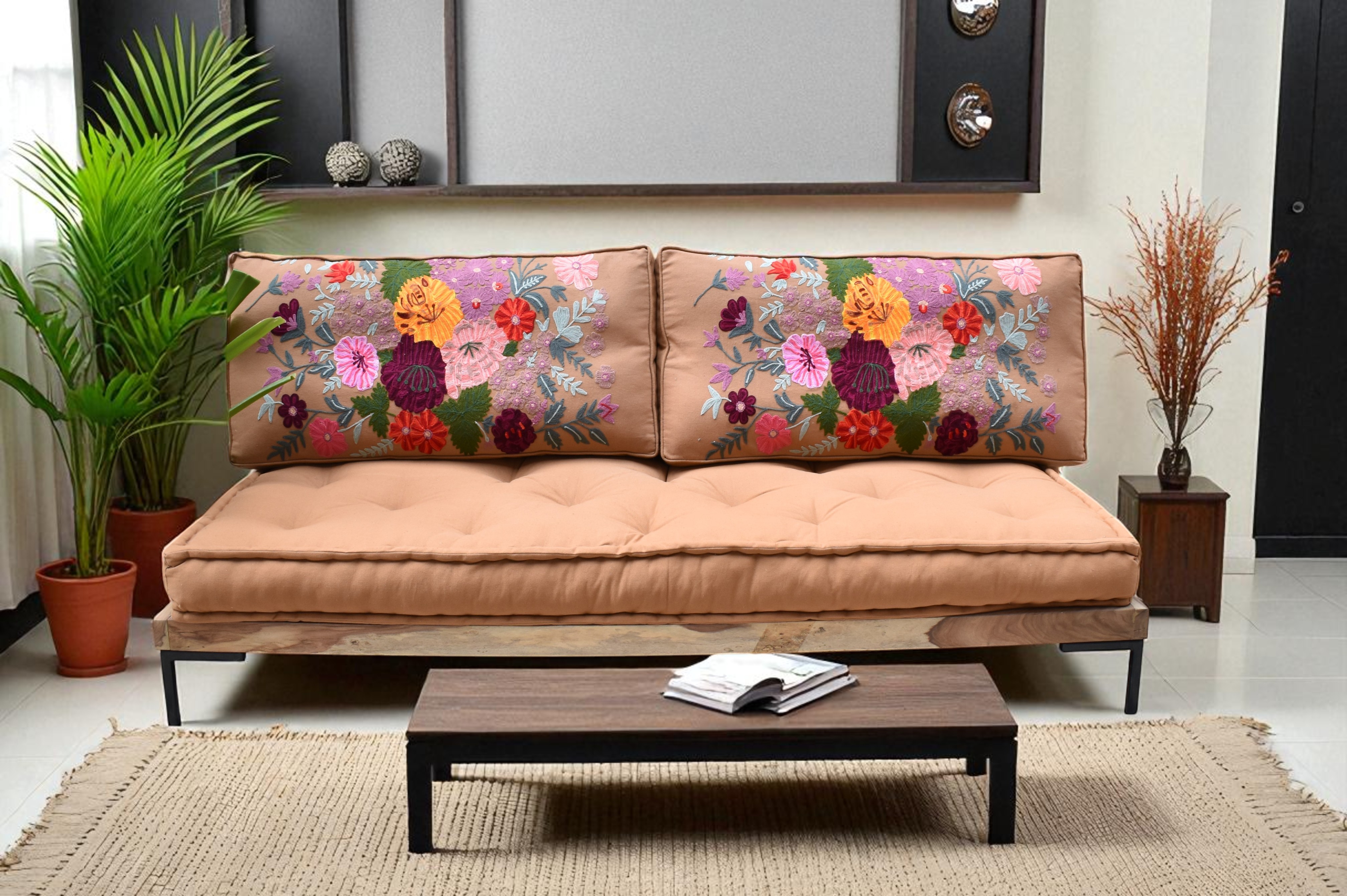 Embroidered Blossom Sofa
