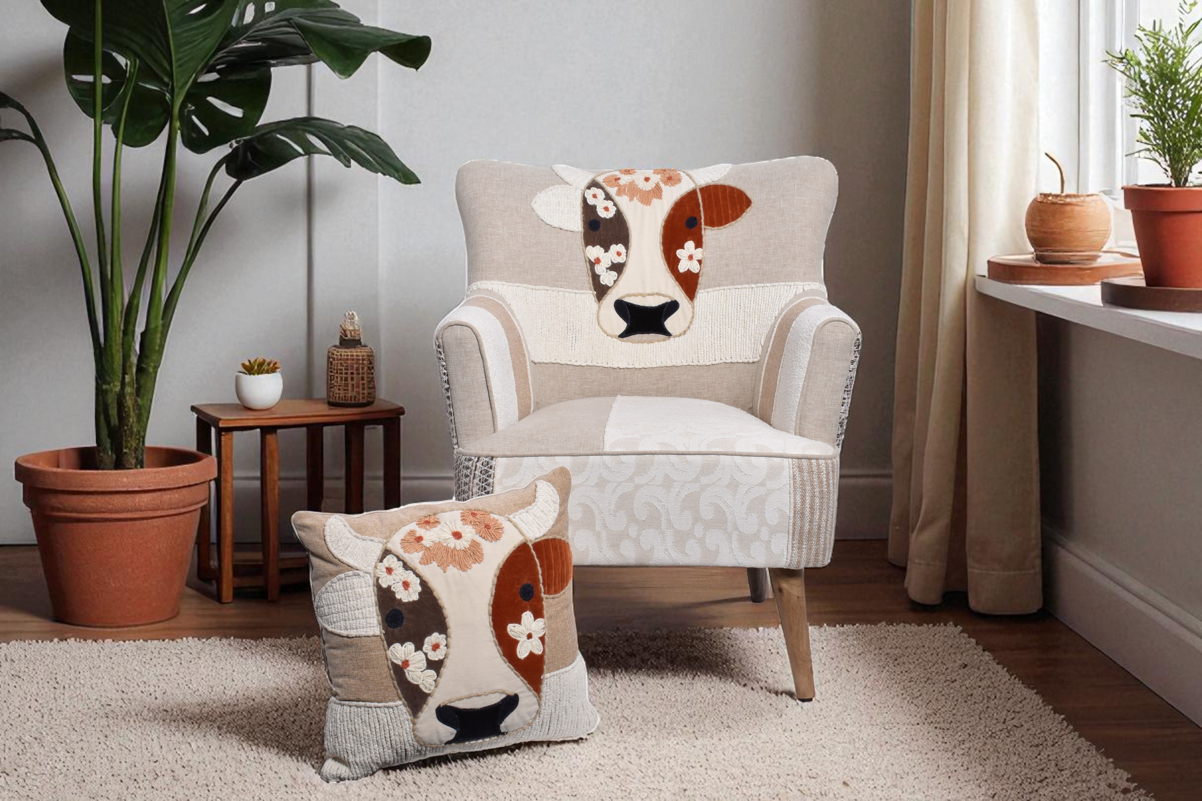 Blooming Cow Chair